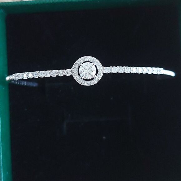 0.5 Carat Moissanite Bracelet 925 Sterling Silver - Picture 5 of 9